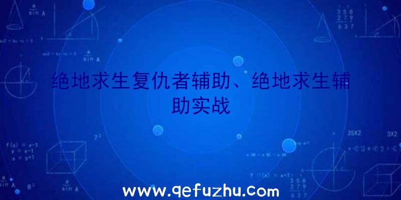 绝地求生复仇者辅助、绝地求生辅助实战