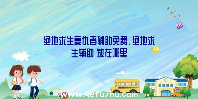 绝地求生复仇者辅助免费、绝地求生辅助