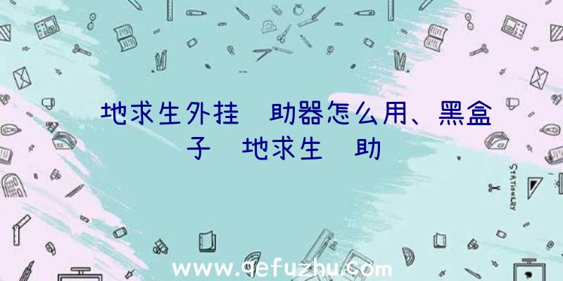 绝地求生外挂辅助器怎么用、黑盒子绝地求生辅助