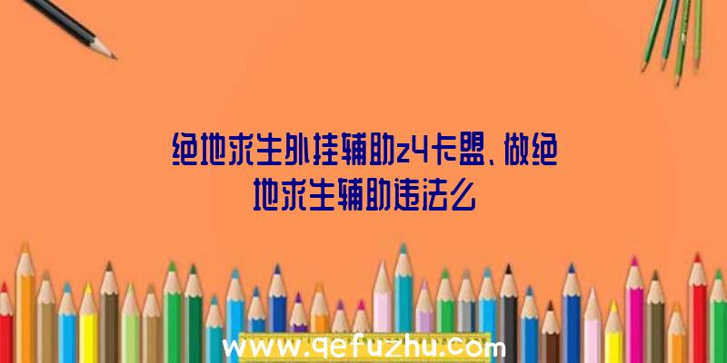 绝地求生外挂辅助z4卡盟、做绝地求生辅助违法么