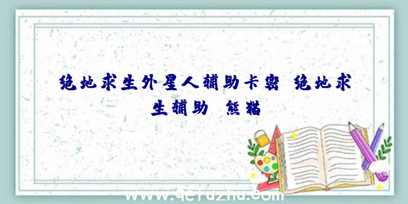 绝地求生外星人辅助卡密、绝地求生辅助