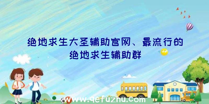 绝地求生大圣辅助官网、最流行的绝地求生辅助群