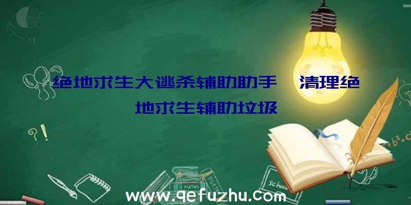 绝地求生大逃杀辅助助手、清理绝地求生辅助垃圾