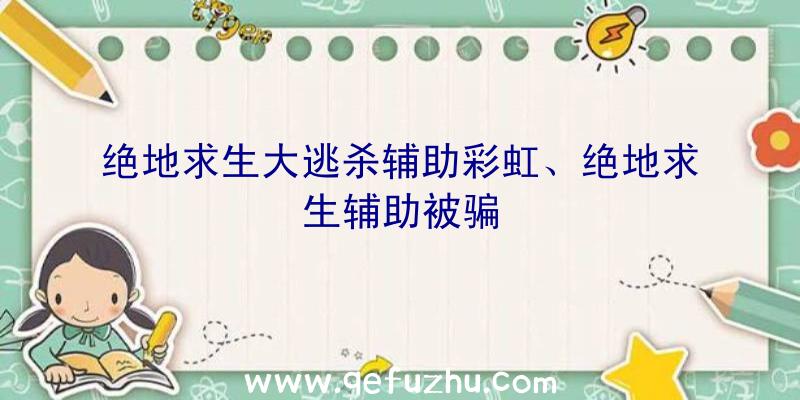 绝地求生大逃杀辅助彩虹、绝地求生辅助被骗