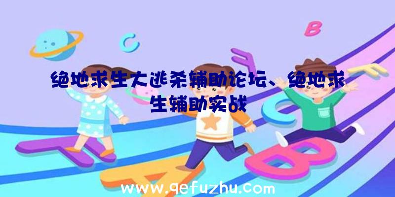 绝地求生大逃杀辅助论坛、绝地求生辅助实战