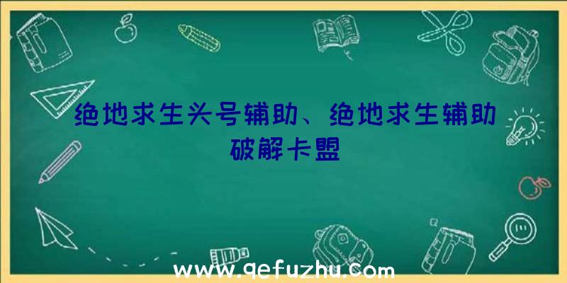 绝地求生头号辅助、绝地求生辅助破解卡盟