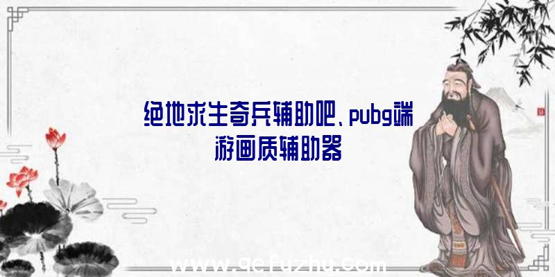 绝地求生奇兵辅助吧、pubg端游画质辅助器