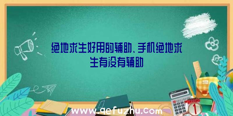 绝地求生好用的辅助、手机绝地求生有没有辅助