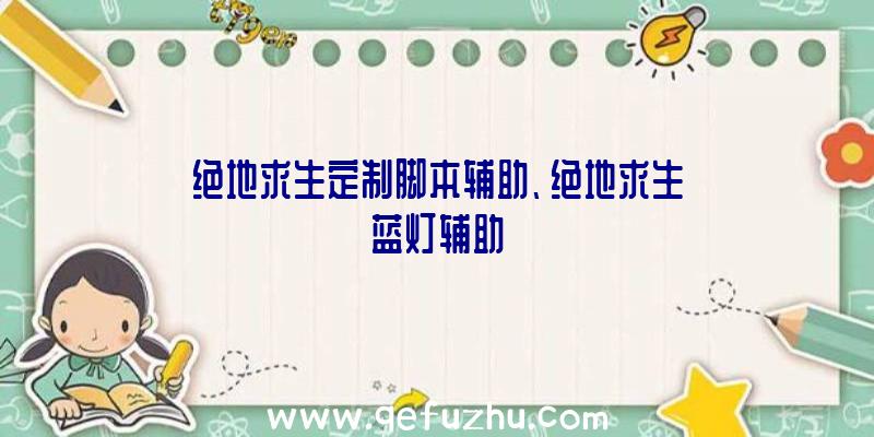 绝地求生定制脚本辅助、绝地求生蓝灯辅助