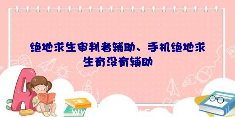 绝地求生审判者辅助、手机绝地求生有没有辅助