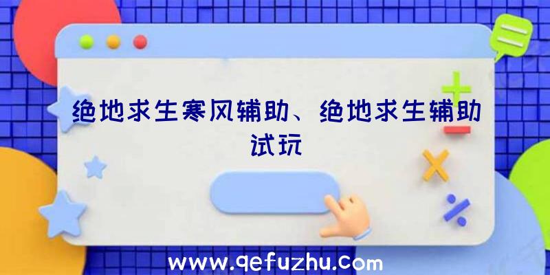 绝地求生寒风辅助、绝地求生辅助试玩