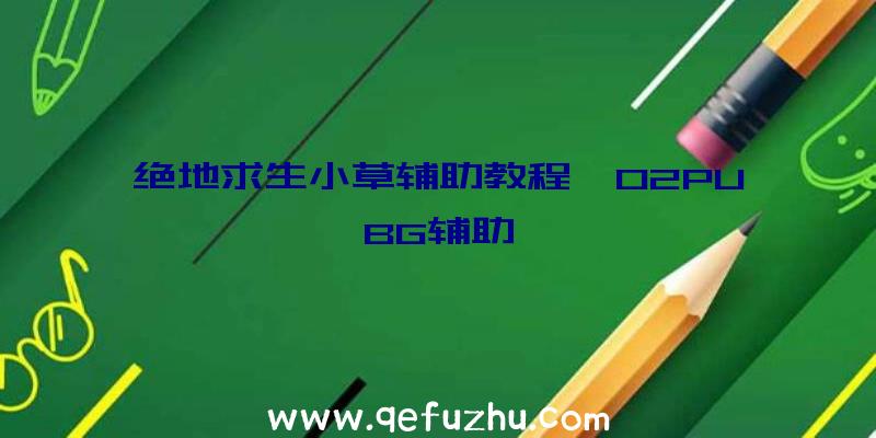 绝地求生小草辅助教程、02PUBG辅助