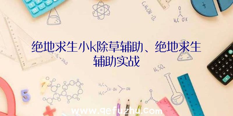 绝地求生小k除草辅助、绝地求生辅助实战