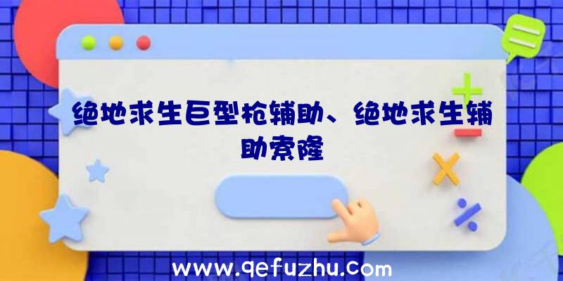 绝地求生巨型枪辅助、绝地求生辅助索隆