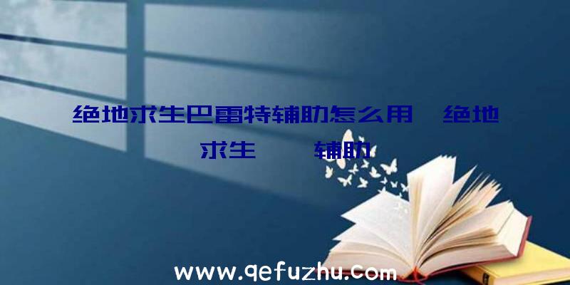 绝地求生巴雷特辅助怎么用、绝地求生迪迦辅助