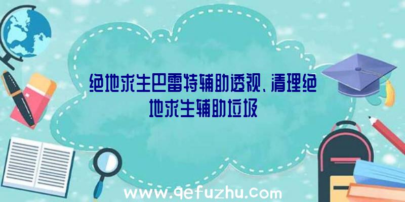 绝地求生巴雷特辅助透视、清理绝地求生辅助垃圾