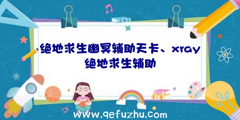 绝地求生幽冥辅助天卡、xray绝地求生辅助