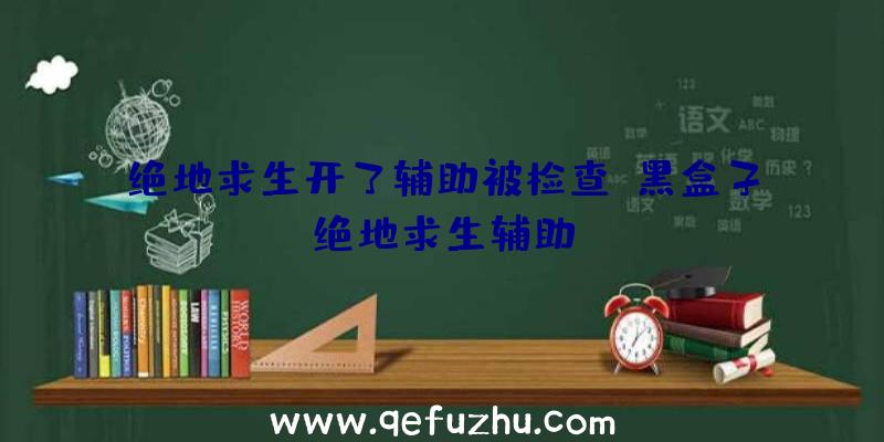 绝地求生开了辅助被检查、黑盒子绝地求生辅助