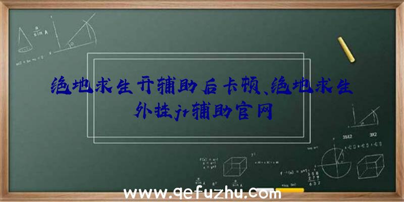 绝地求生开辅助后卡顿、绝地求生外挂jr辅助官网