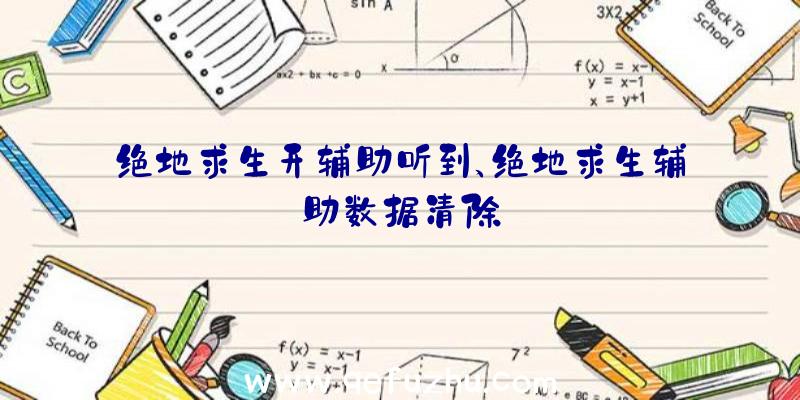 绝地求生开辅助听到、绝地求生辅助数据清除