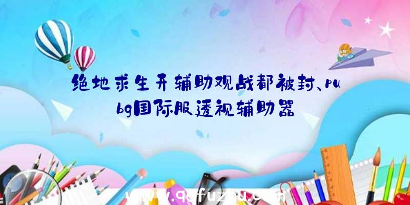 绝地求生开辅助观战都被封、pubg国际服透视辅助器