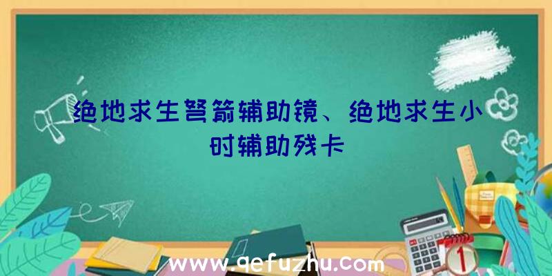 绝地求生弩箭辅助镜、绝地求生小时辅助残卡