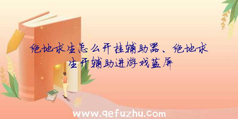 绝地求生怎么开挂辅助器、绝地求生开辅助进游戏蓝屏