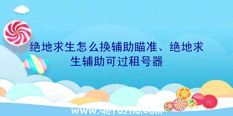 绝地求生怎么换辅助瞄准、绝地求生辅助可过租号器