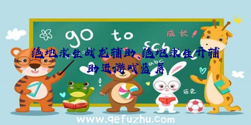 绝地求生战龙辅助、绝地求生开辅助进游戏蓝屏