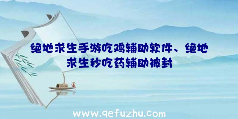 绝地求生手游吃鸡辅助软件、绝地求生秒吃药辅助被封