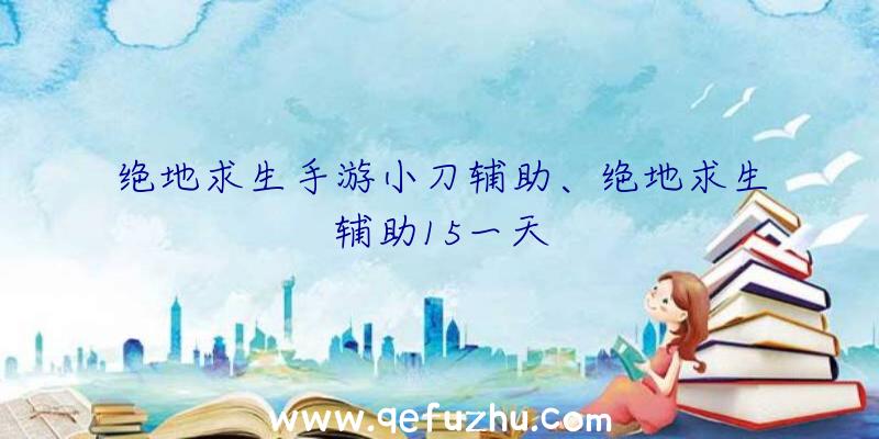 绝地求生手游小刀辅助、绝地求生辅助15一天