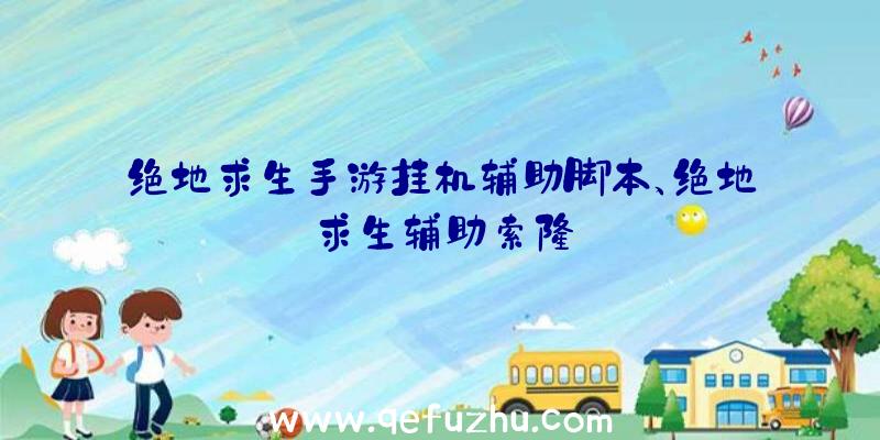 绝地求生手游挂机辅助脚本、绝地求生辅助索隆