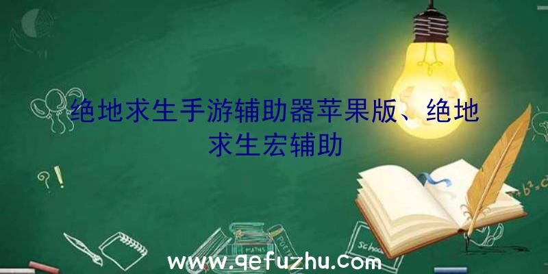 绝地求生手游辅助器苹果版、绝地求生宏辅助