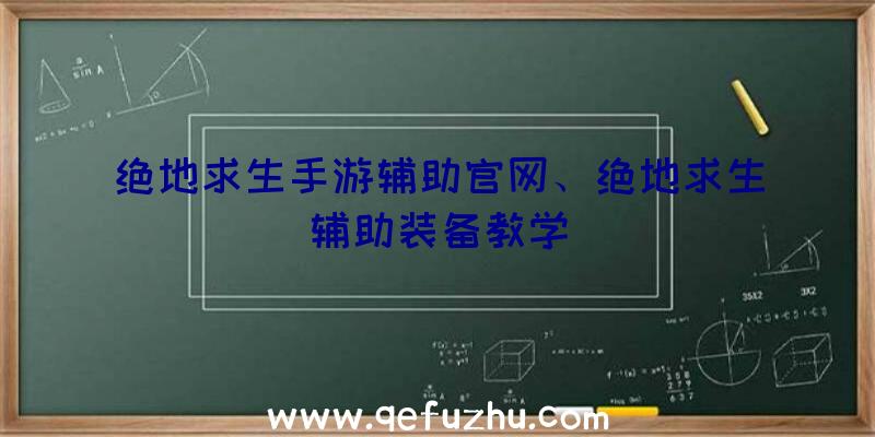 绝地求生手游辅助官网、绝地求生辅助装备教学