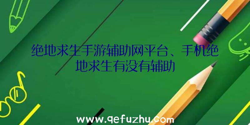 绝地求生手游辅助网平台、手机绝地求生有没有辅助