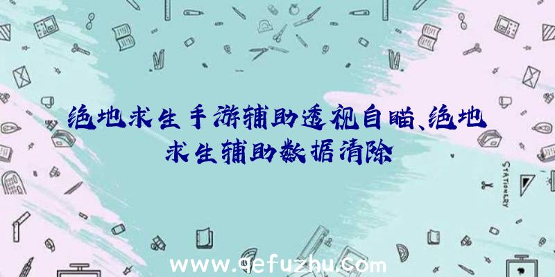 绝地求生手游辅助透视自瞄、绝地求生辅助数据清除