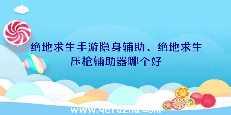 绝地求生手游隐身辅助、绝地求生压枪辅助器哪个好