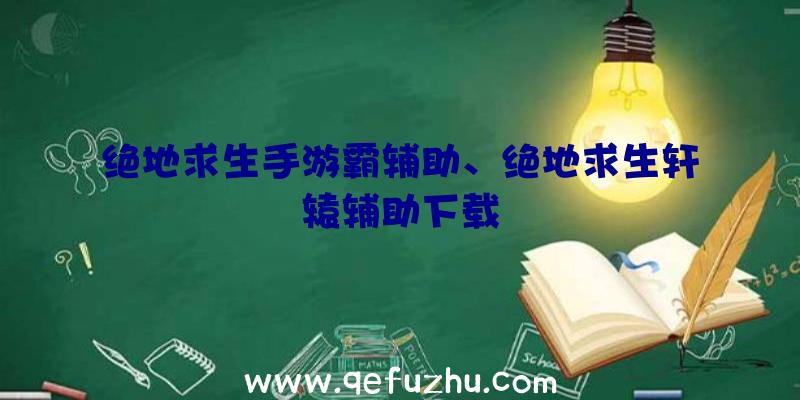 绝地求生手游霸辅助、绝地求生轩辕辅助下载