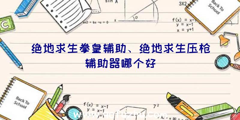 绝地求生拳皇辅助、绝地求生压枪辅助器哪个好