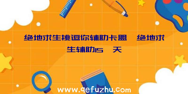 绝地求生挑逗你辅助卡盟、绝地求生辅助15一天