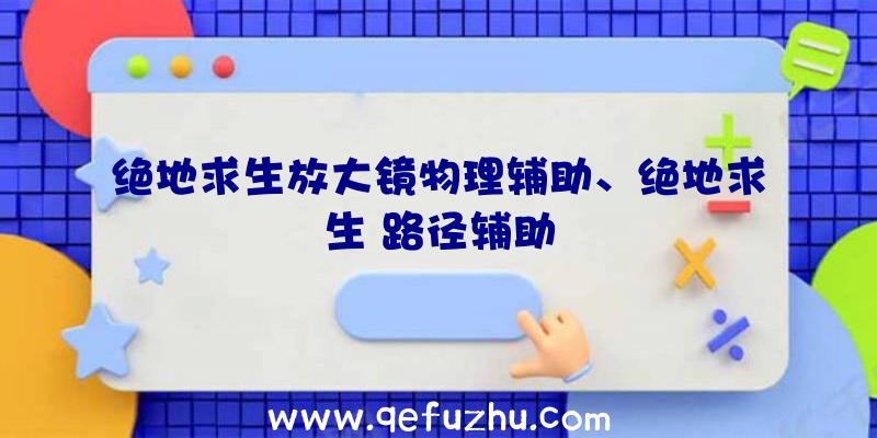 绝地求生放大镜物理辅助、绝地求生