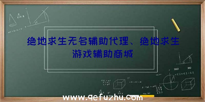 绝地求生无名辅助代理、绝地求生游戏辅助商城