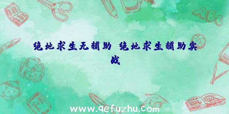 绝地求生无辅助、绝地求生辅助实战