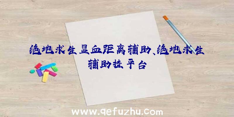 绝地求生显血距离辅助、绝地求生辅助挂平台