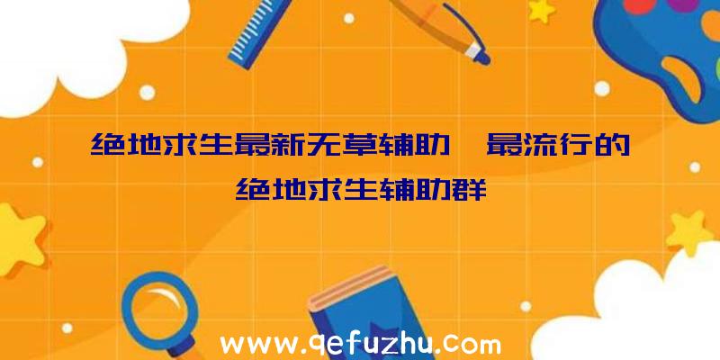 绝地求生最新无草辅助、最流行的绝地求生辅助群