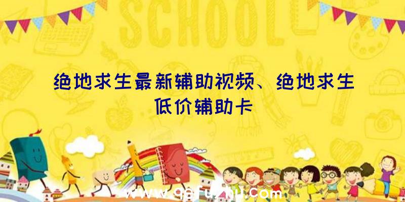 绝地求生最新辅助视频、绝地求生低价辅助卡