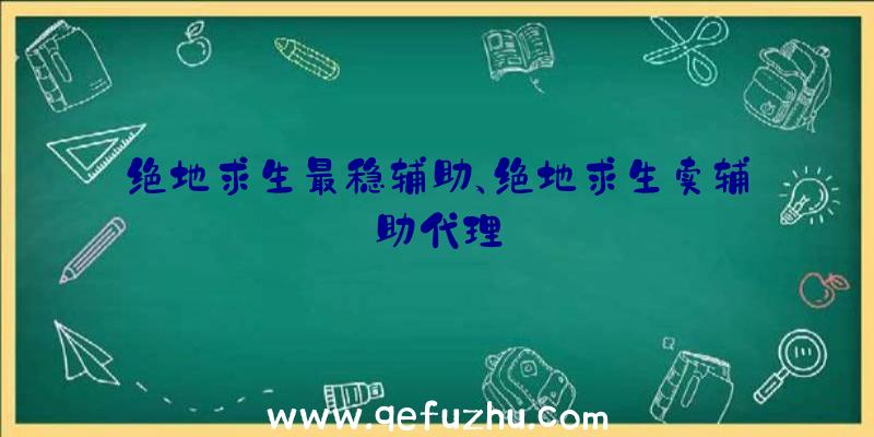 绝地求生最稳辅助、绝地求生卖辅助代理