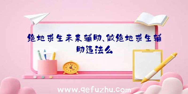 绝地求生未来辅助、做绝地求生辅助违法么