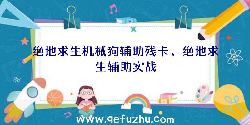 绝地求生机械狗辅助残卡、绝地求生辅助实战