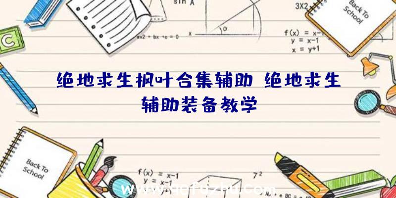 绝地求生枫叶合集辅助、绝地求生辅助装备教学